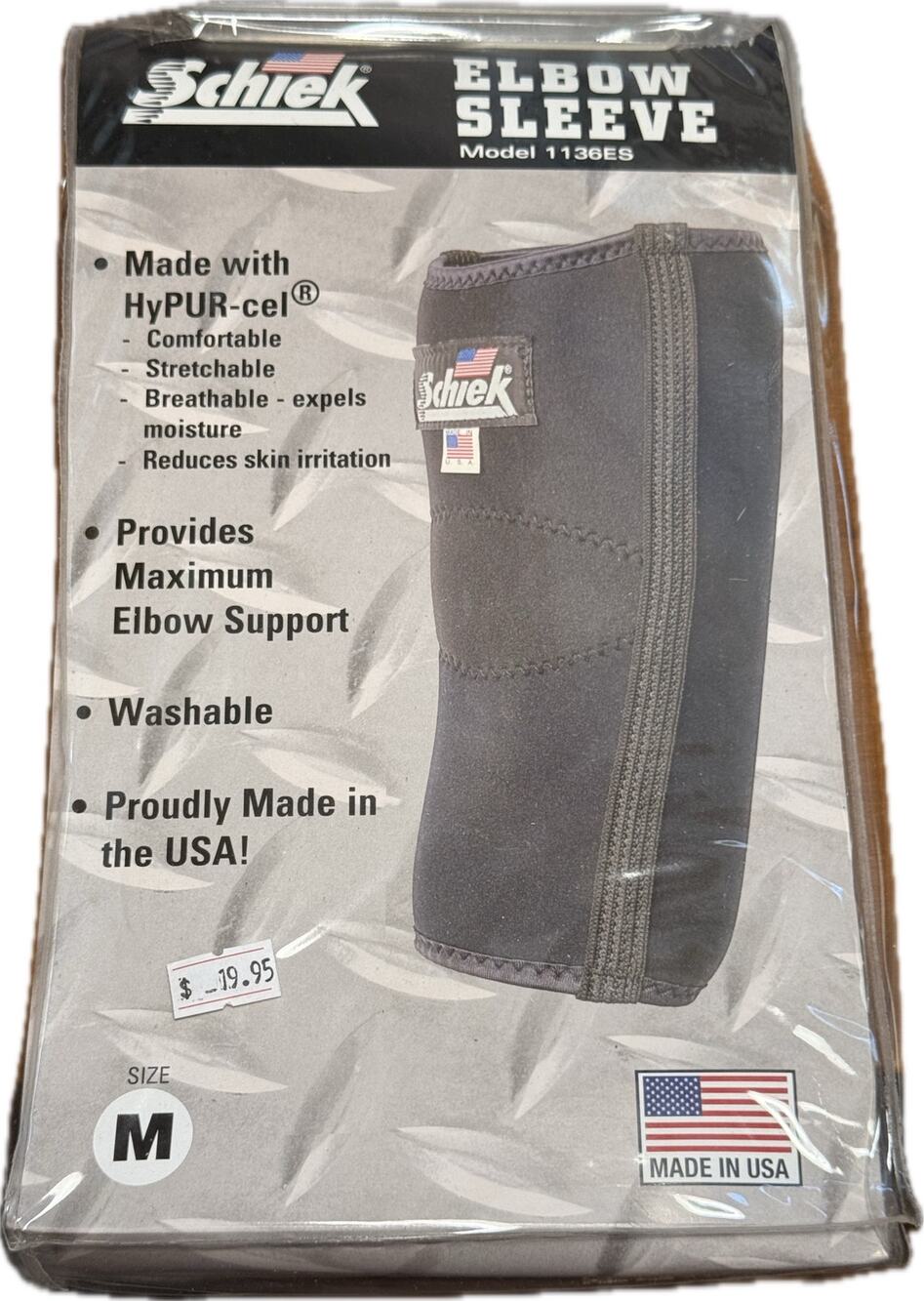 New Schiek Elbow Sleeve Model 1136ES Size Med HyPUR-cel Support Made in USA NIP